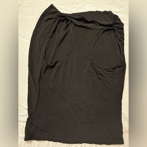 Bebe Small Black Scoopneck top - Picture 2 of 3